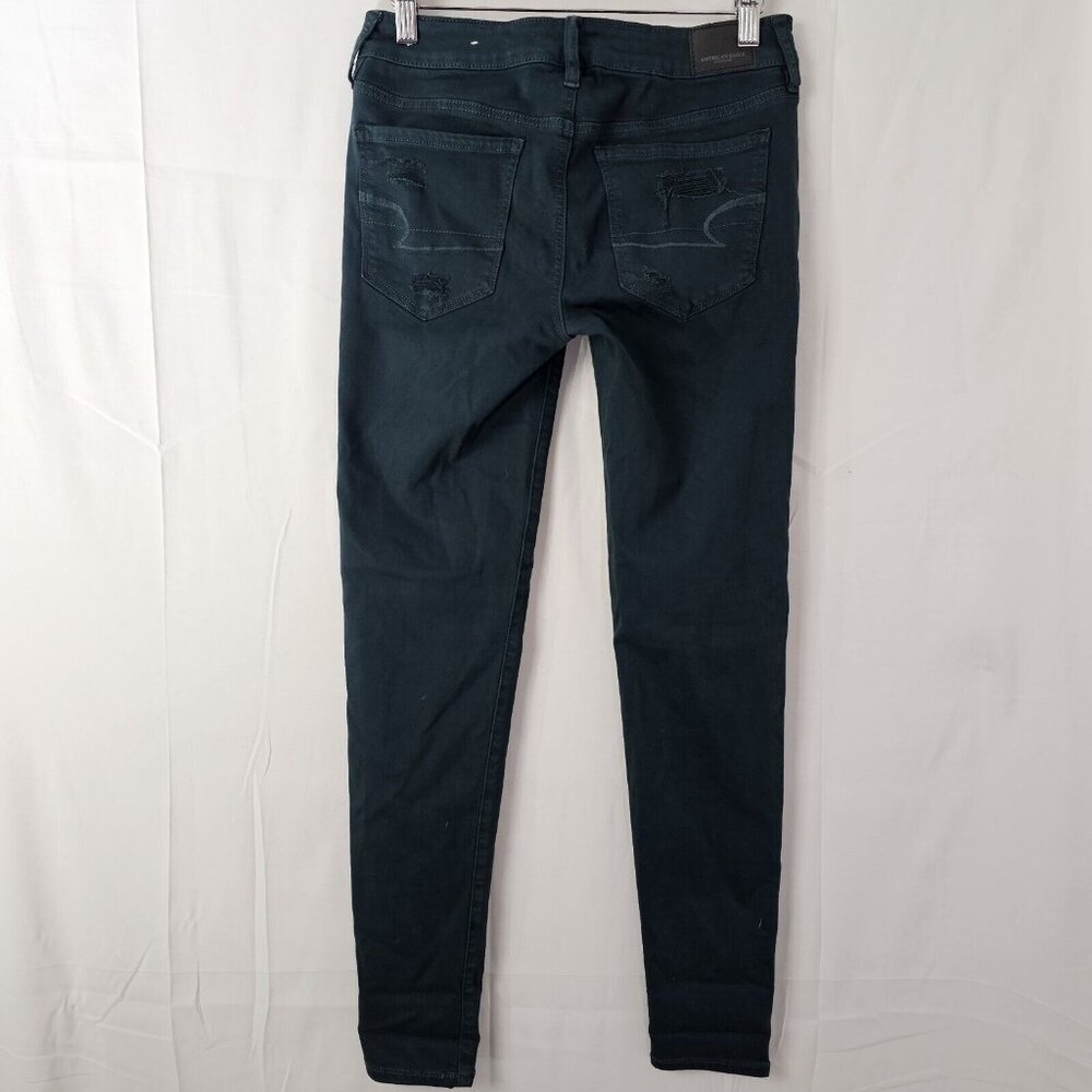 American Eagle Jegging Jeans Womens Size 4 Green Ne(x)t Level Stretch Hi Rise - Picture 2 of 12
